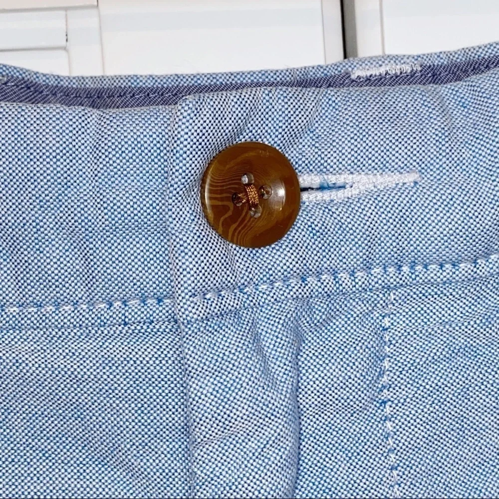 J. CREW | Club Shorts Blue Chambray 36 Bermuda 10.5”